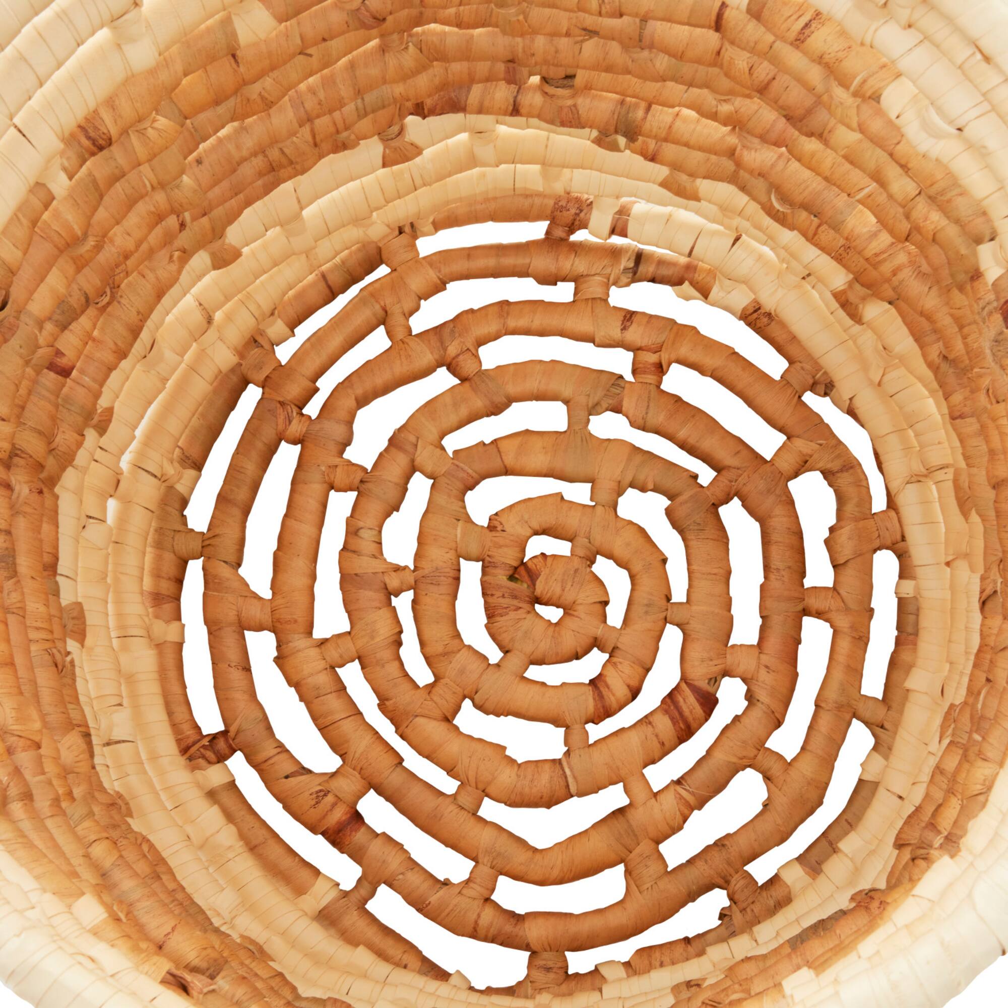 Round Beige Contemporary Sea Grass Storage Basket Set
